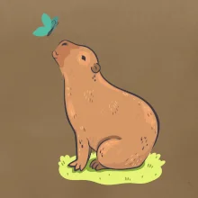 Kapybara a motýlek