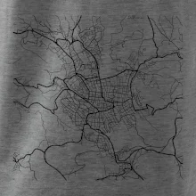 Mapy měst černobílé Jablonec nad Nisou