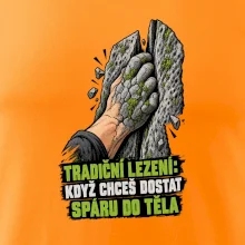 Tradiční lezení se spárou v těle