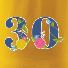 Květinové číslo kreslené - 30