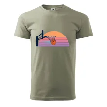 Retro západ slunce a basketbalový koš