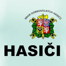 SDH znak + nápis + nápis hasiči na zádech