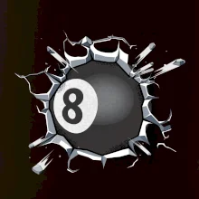 Kulečníková koule v triku