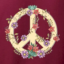 Peace symbol pískový