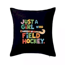 Barevný nápis Just a girl who loves field hockey