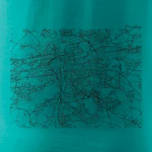 Mapy měst černobílé Praha