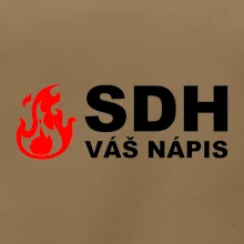SDH nápis (oheň, název sboru - vlastní nápis)