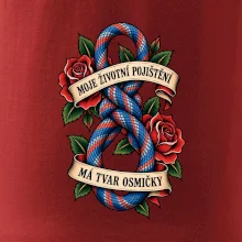 Horolezecké pojištění ve tvaru osmičky