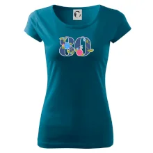 Květinové číslo kreslené - 80