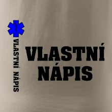 Hvězda života - vlastní nápis vpředu a vzadu