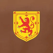 Skotský lev na hrudi