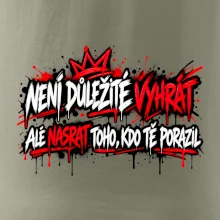 Není důležité vyhrát - pouliční graffiti s červenými tahy