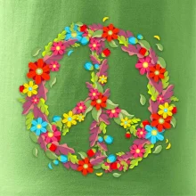 Peace symbol červené květiny