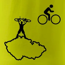 Mapa ČR + kolo na prsu