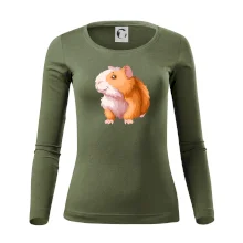 Morče - kreslené, bílo oranžové