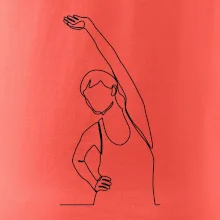 Protahující se žena jedním tahem