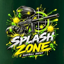 Neonový zásah splash zone paintball