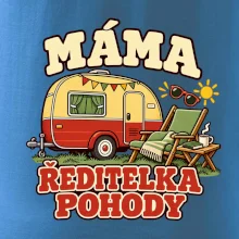 Máma ředitelka pohody rodinné kempování s karavanem