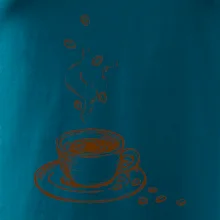 Hrnek plný čerstvé kávy