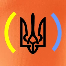 Ukrajina trojzubec s barvami