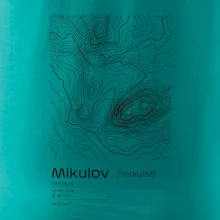 Mikulov - vrstevnice v obdélníku