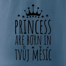 Princesses are born in (vlastní nápis měsíc narození)