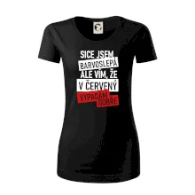 Sice jsem barvoslepá, ale vím, že v červené vypadám dobře