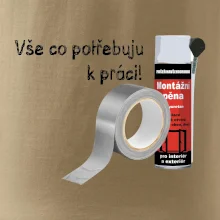 Pěna  a páska - vše co potřebuji k práci