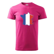 Francouzská vlajka mapa obrys