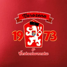 Narozena v Československu - Přelepený znak 1973