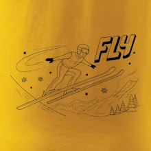 Skokan na lyžích černý obrázek FLY