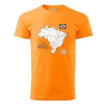 Brazílie mapa s názvy regionů