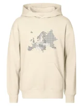 Mapa Evropy - srdce v Ukrajině