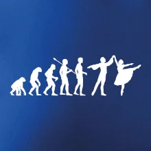 Evoluce tanec - muž a žena se sukní