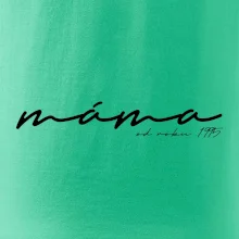 Psací nápis máma s ročníkem