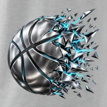 Kovový basketbalový míč s elektrickými střepy