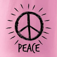 Peace symbol černobílý