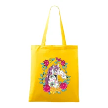 Kůň barevný s květinami