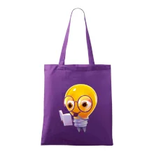 Žárovka přemýšlí nad knihou