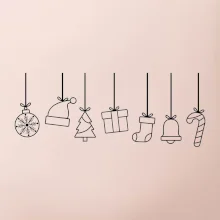 Rodinná vánoční trička  - Vánoční ozdoby na provázku