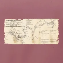 Mapa Báňské dráhy z Moravské Ostravy do Doubravy