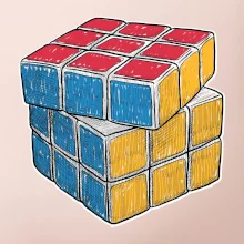 Rubikova kostka kreslená