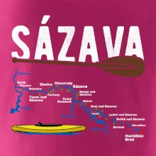 Mapa řeky Sázavy