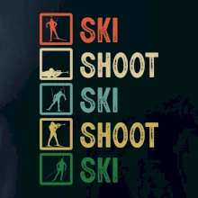 Biatlon ski shoot ski