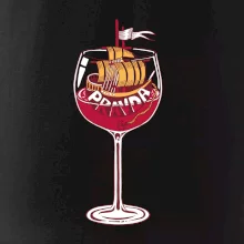 Sklenička - ve víne je pravda - červené víno (Pecka design)