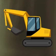 Bagr bez nápisu  z boku