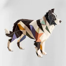 Border colie slepená z papíru