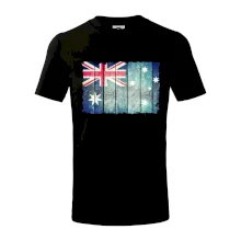 Austrálie - vlajka na prkenné zdi