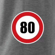 Dopravní značka - omezení rychlosti 80