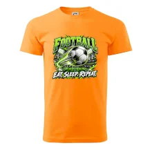Fotbalový míč a stadion eat sleep repeat